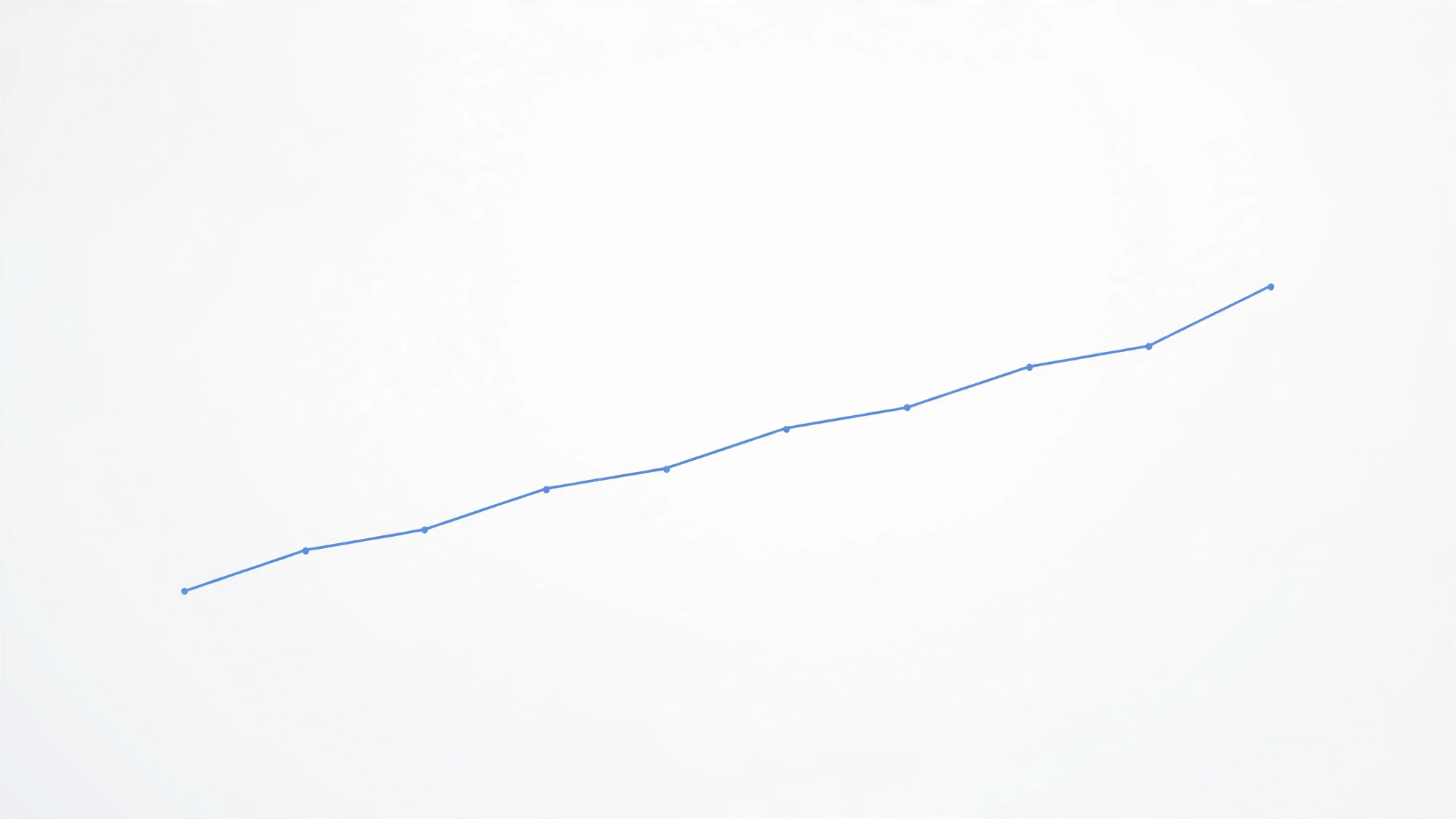 Minimal line graph trending upward on a clean light background